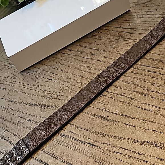Brown studded belt size M - Picture 5 of 8